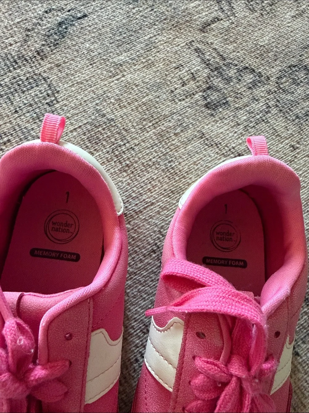 wonder nation Pink Sneakers with White Stripe
